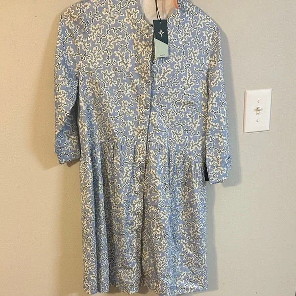 Blue and White Patterned Dress - Picture 1 of 5